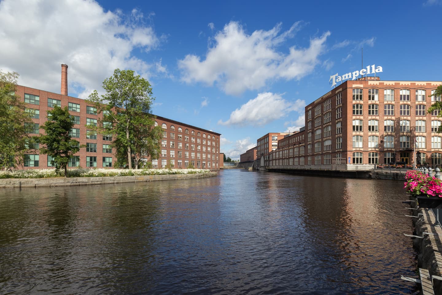 View of the Futurice Tampere office over the water