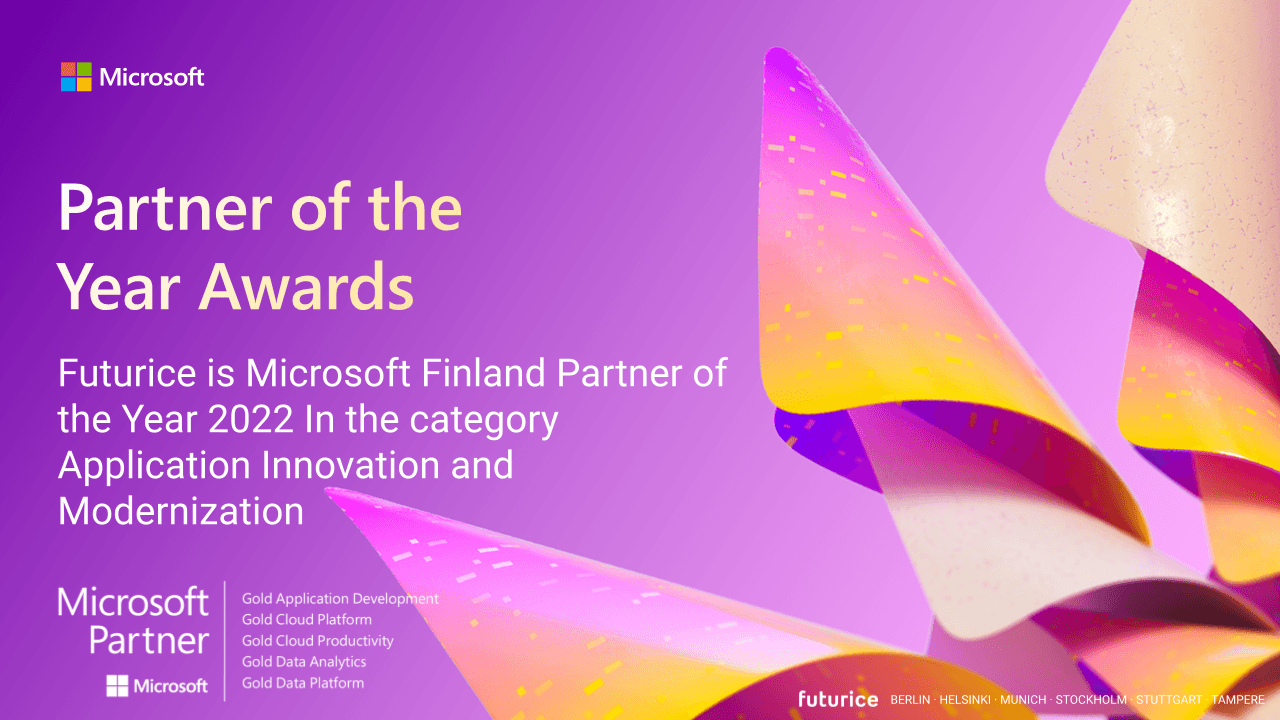 Futurice Microsoft Finland Partner of the Year 2022