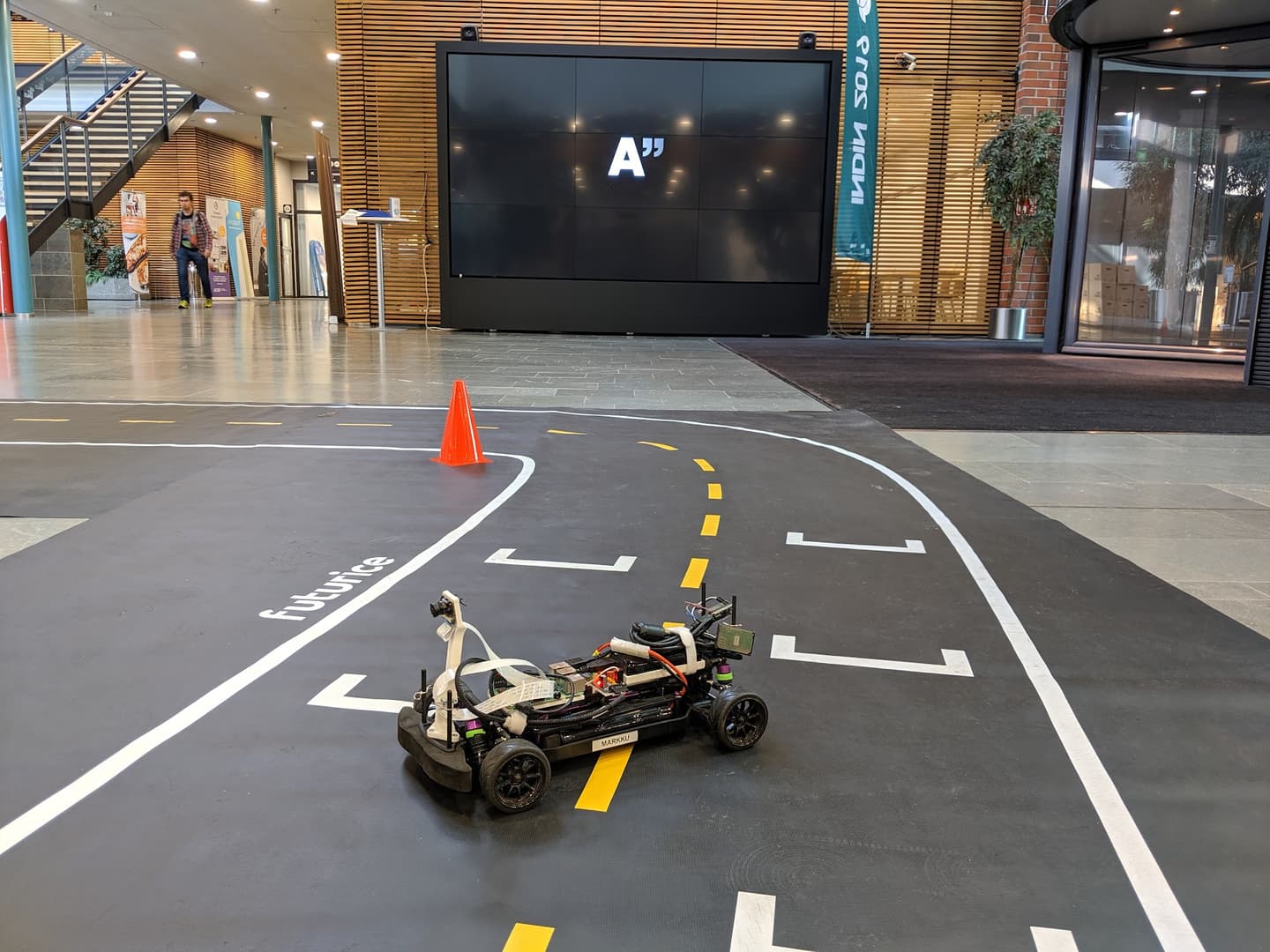 Markku.ai car pictured at Aalto University