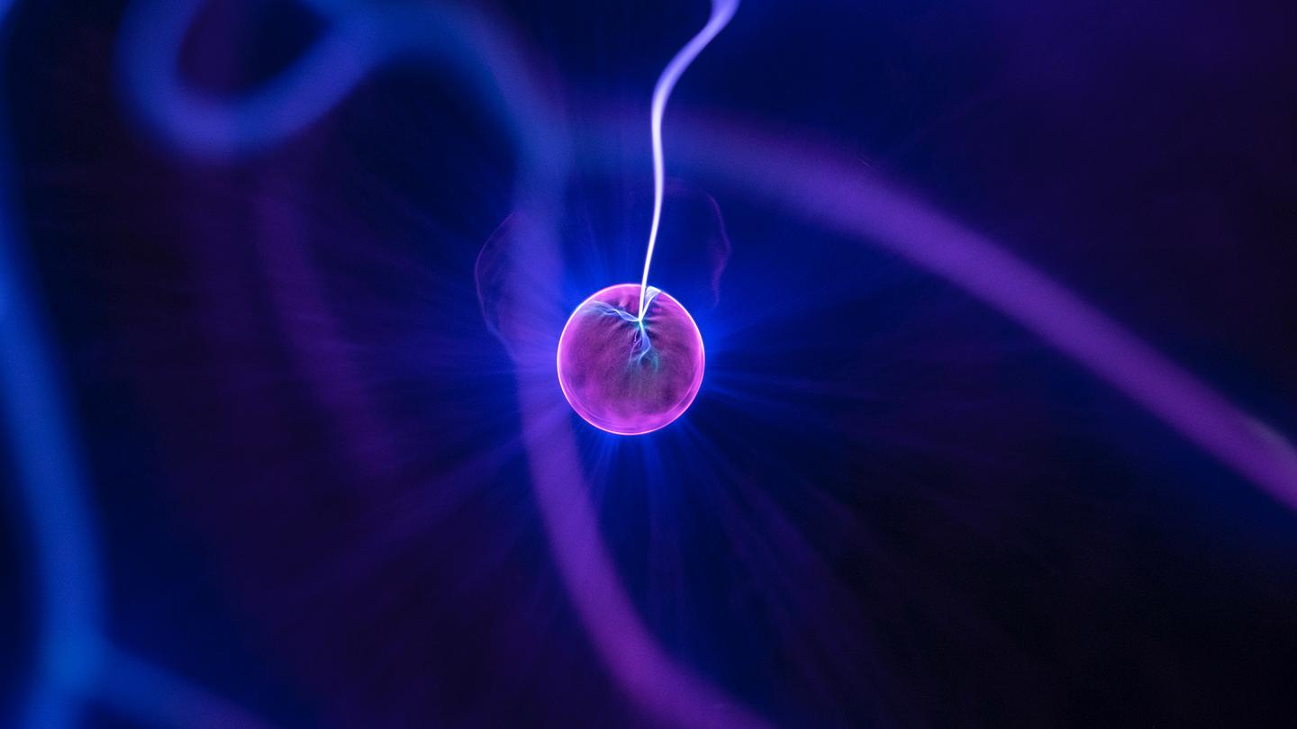 Abstract closeup photo of a plasma globe